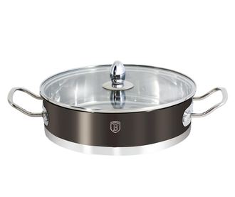 Cratita cu capac Metallic Black 24 cm