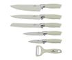 Set 5 cutite, curatator legume si suport Crocodile Line Grey