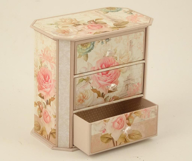 Cutie pentru bijuterii Disraeli, Lovely Roses, carton, 17x17x10 cm
