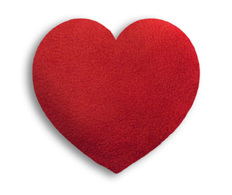 Perna termica Heart Red 14x14 cm