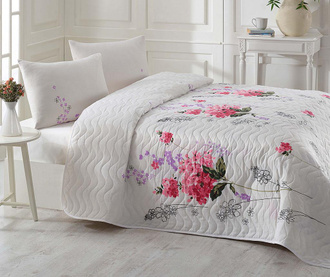 Set s prešitim posteljnim pregrinjalom Double Pure Hyacinth White Pink
