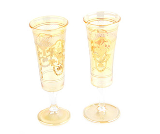 Set 2 kozarcev za šampanjec Amber 300 ml