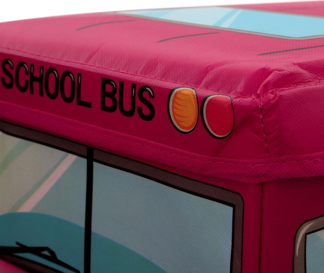 Škatla za shranjevanje igrač s pokrovom Red School Bus