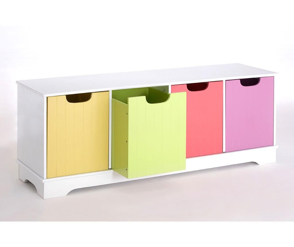 Dječja klupica s  4 košare Colors - 2
