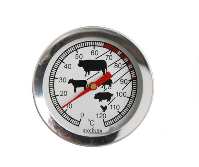 Termometru pentru carne Excelsa, Perfect, inox, 4x4 cm