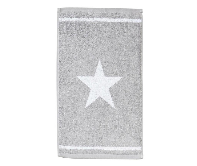 Kupaonski ručnik Daily Shapes One Stars Grey 30x50 cm