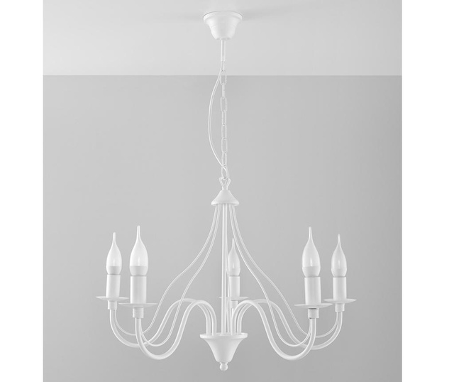 Candelabru Nice Lamps, Fiorano  Five White, otel, alb, 60x60x80 cm