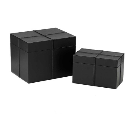 RESIGILAT Set 2 cutii cu capac Special Black