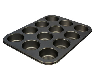 Carbon Metalic Sütőforma 12 muffinnak