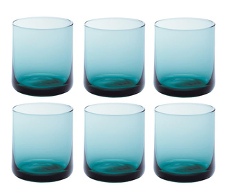 Сервиз 6 чаши за вода Bloom Turquoise 250 мл