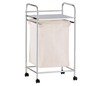 Carucior pentru baie Tomasucci, Air, metal cromat, 40x32x73 cm