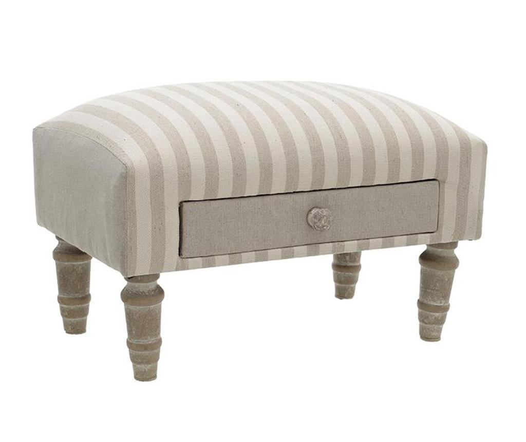 Taburet pentru picioare Drawer Stripes Beige - Vivre