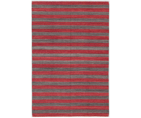 Covor Jalal, Stripes Red&Charcoal, 170x240 cm