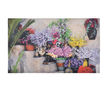 Covoras de intrare Esschert Design, Flowers on Stairs, 45x76.2 cm