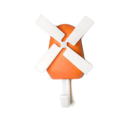 Cuier Qualy, Windmill Orange, 8x3x2 cm, plastic ABS