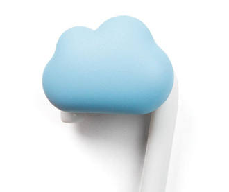 Cuier Qualy, Cloud Blue, 10x6x7 cm, plastic ABS