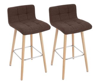 Set 2 scaune de bar Vassa Brown