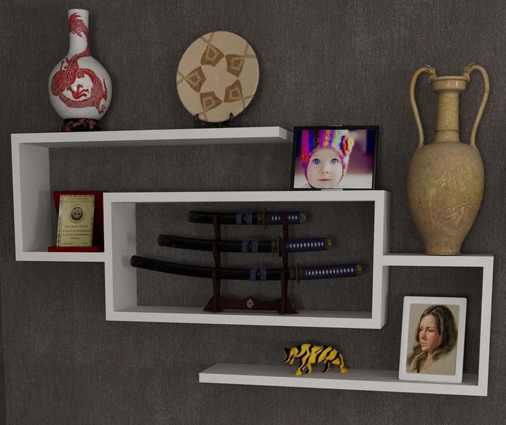 Janison Fehér Fali Polc - 3