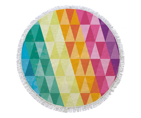 Plážová osuška Multicolor Triangles 150 cm