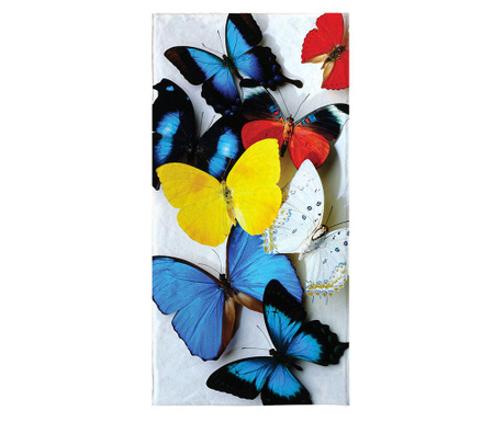 Prosop de plaja Ayd Beach Towels, Colorful Butterflies, bumbac, poliester, 80x155 cm