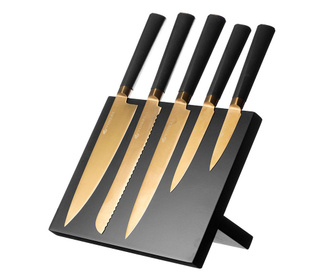 Комплект 5 ножа с магнитна поставка Viners Gold