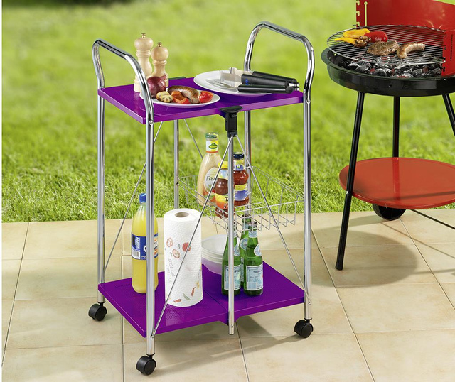 Zložljiv servirni voziček Sunny Purple