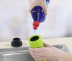 Dispenser detergent lichid de vase Wenko, Easy Squeeez-e Green, silicon, 250 ml, verde