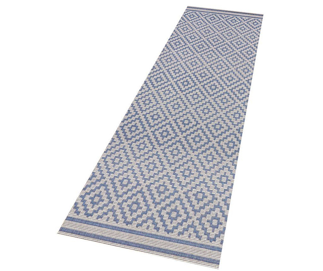 Covor de exterior Meadow Raute Blue Cream 80x200 cm