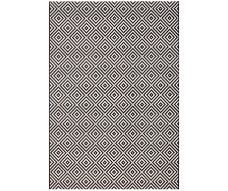 Exteriérový koberec Meadow Karo Black 80x150 cm
