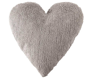 Heart Light Grey Díszpárna 47x50 cm
