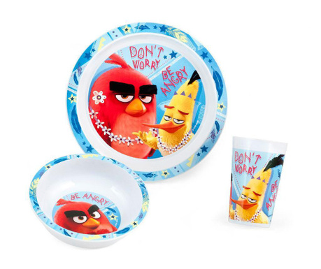 Zastawa stołowa dla chłopców 3 części Angry Birds