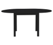 Nova Round Black Kihúzható asztal