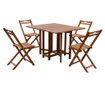 Set stol i 4 sklopive stolice za vanjski prostor Monterey
