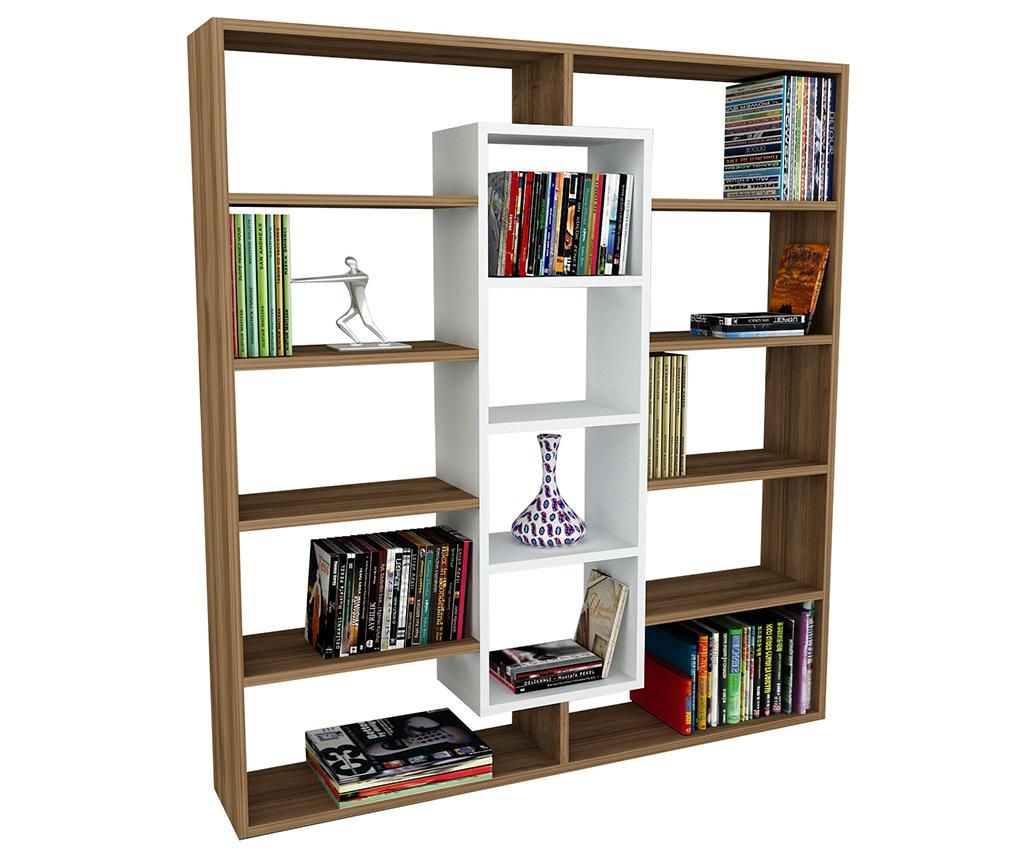 Bookcase unit Layers Light Brown White
