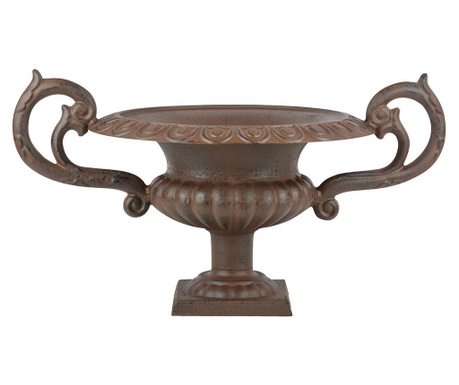 Decoratiune de gradina Esschert Design, French Urn Loreen, fonta cu invelis de vopsea cu aspect antichizat