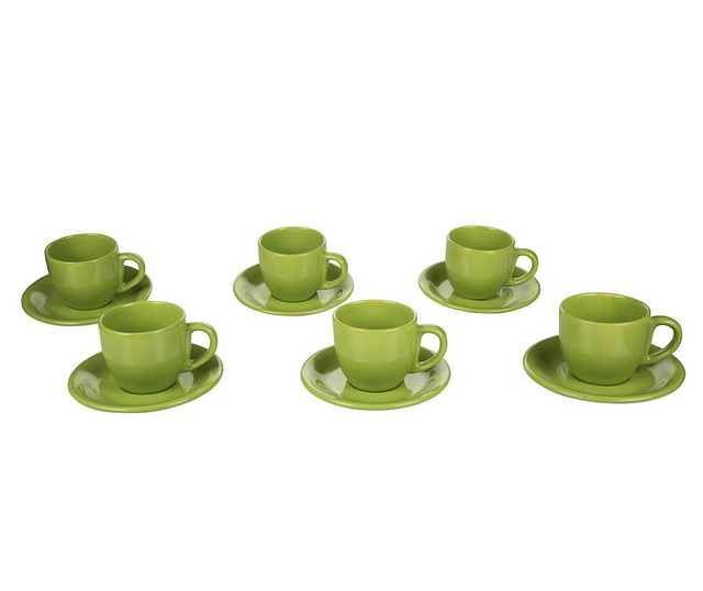 Tea Green 6 db Csésze és  6 db kistányér