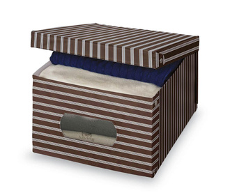 Кутия с капак за съхранение Brown Stripes S