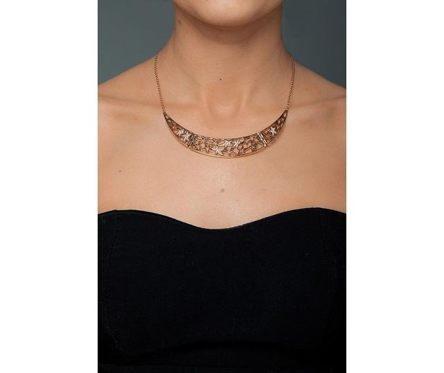 Collier Pendentif Thierry Mugler Plaqué Or Rose - Modèle Rond Luxe, Neuf Avec étiquettes