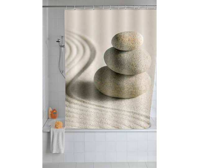 Zavesa za prho Sand and Stones 180x200 cm