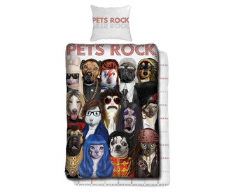 Pets Rock Egyszemélyes Ranforce ágynemű