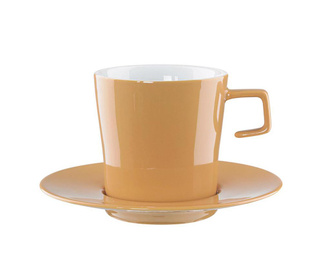 Сервиз чашка и чинийка за кафе Caffeal Light Brown