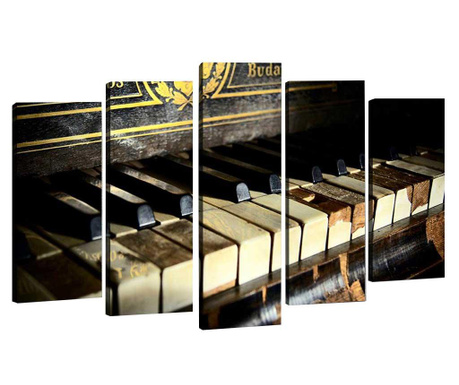 Комплект 5  картини 3D Old Piano