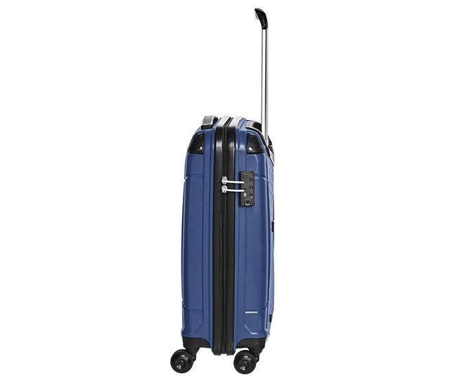 Premium Dark Blue Gurulós bőrönd 34 L