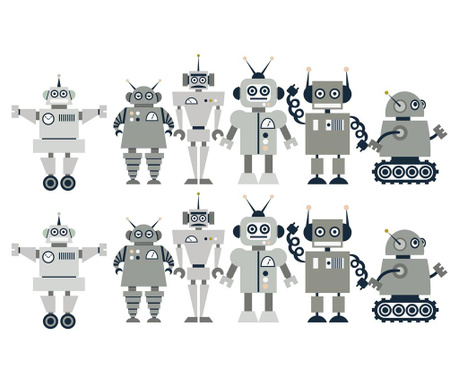 Set nalepk Robots