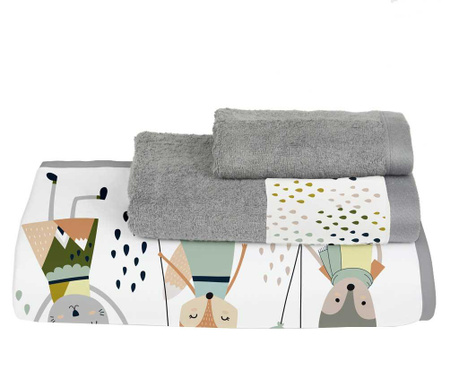 Комплект 3 кърпи за баня Animals