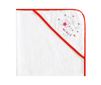 Кърпа за баня с качулка Friends Red Strip 100x100 см