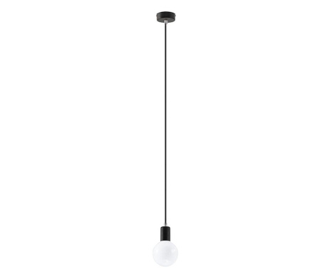 Lustra Nice Lamps, Bombilla Black, otel, negru, 8x8x100 cm