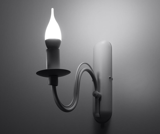 Aplica de perete Nice Lamps, Fiorano White, otel, alb, 6x25x25 cm