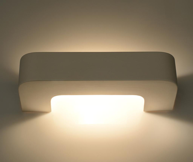Aplica de perete Nice Lamps, Titus White, ceramica, 36x15x8 cm