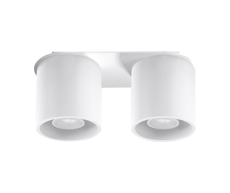 Plafoniera Nice Lamps, Roda Two White, aluminiu, alb, 26x10x12 cm